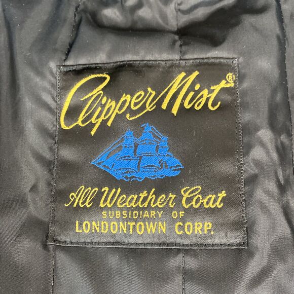 Vintage CLIPPER MIST Men's Size 38 Reg Gray Trench Over Coat w/ Zip-Out Liner - Picture 7 of 16